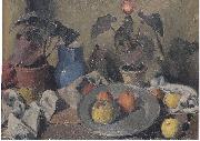 Felix Esterl Still life with fruits, foliage plants and jug oil painting